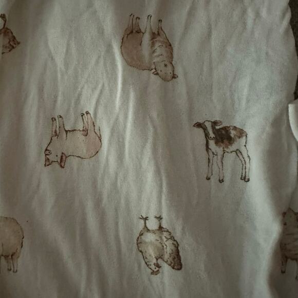 Carters Sleeper Bundle 2 Gowns (Purely Soft Farm Animal Set) & 1 Footie PJ NB-3M - Picture 6 of 10
